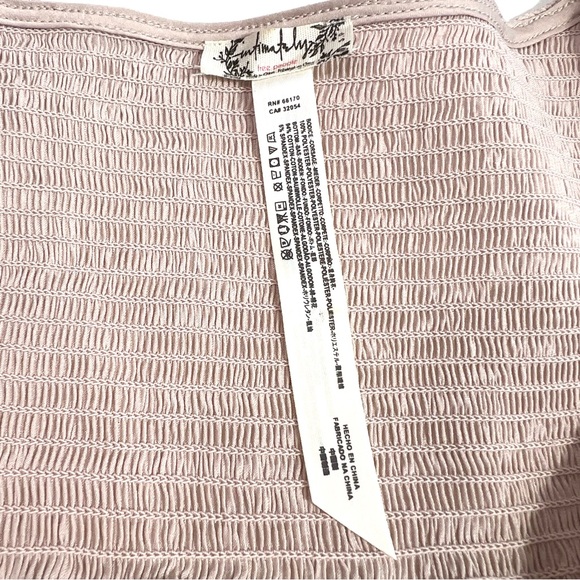 Free People Intimately Smockin’ and Rockin’ Bodysuit Champagne Pink Size Small - Picture 12 of 14